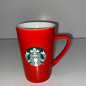 Starbucks Mug Red with Green Mermaid Logo